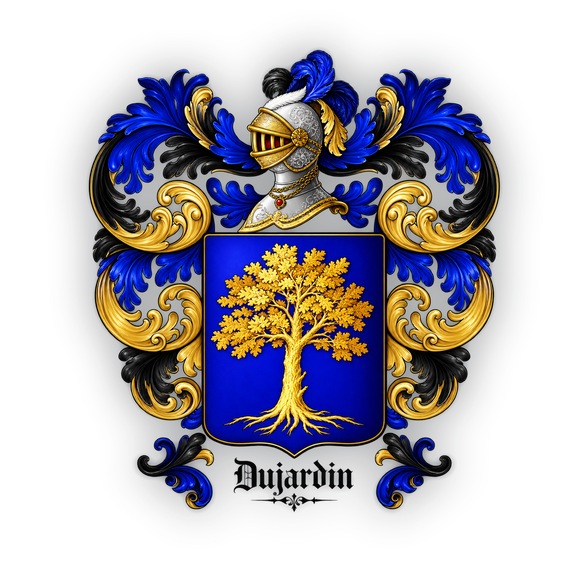 Blason de la famille Dujardin, emblème de Dujardin Couverture